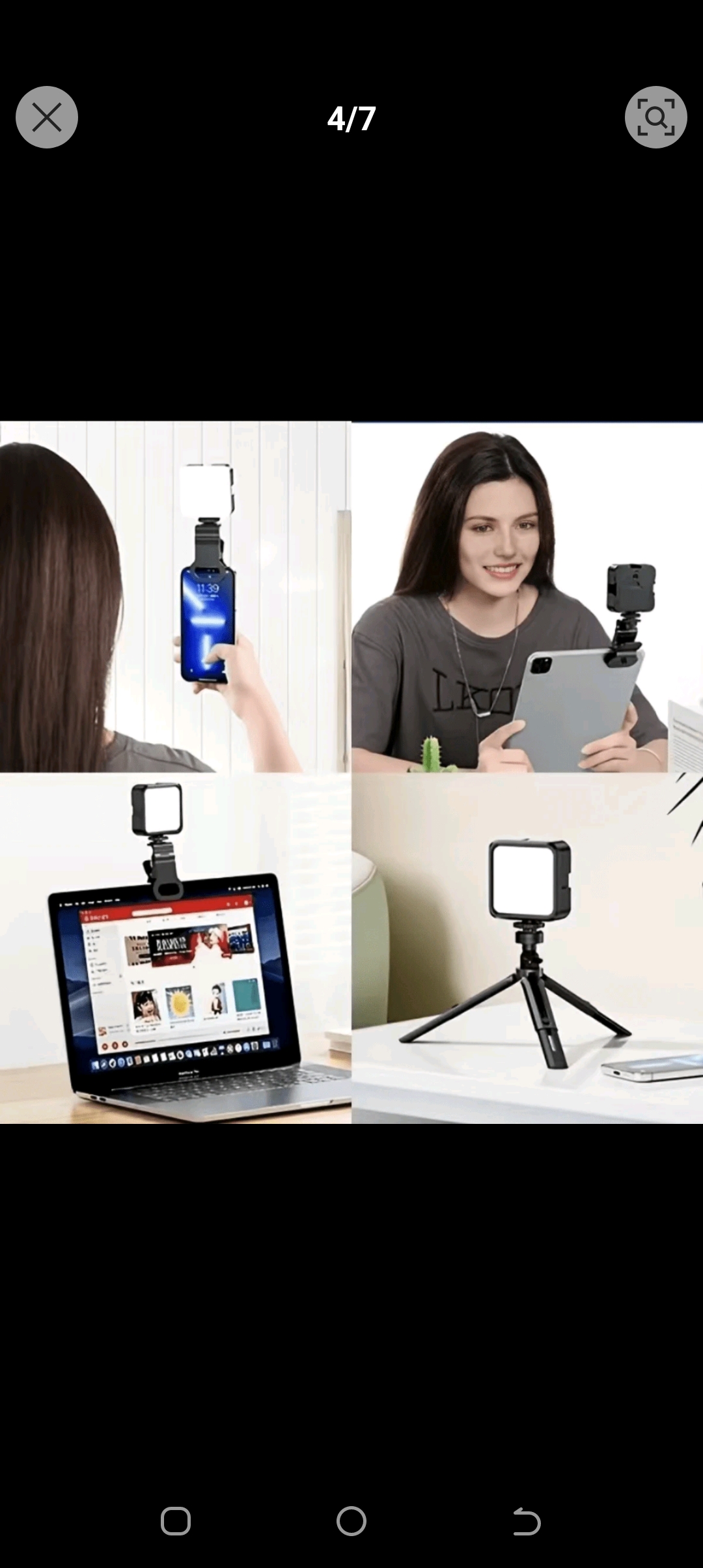 Aro de luz portátil